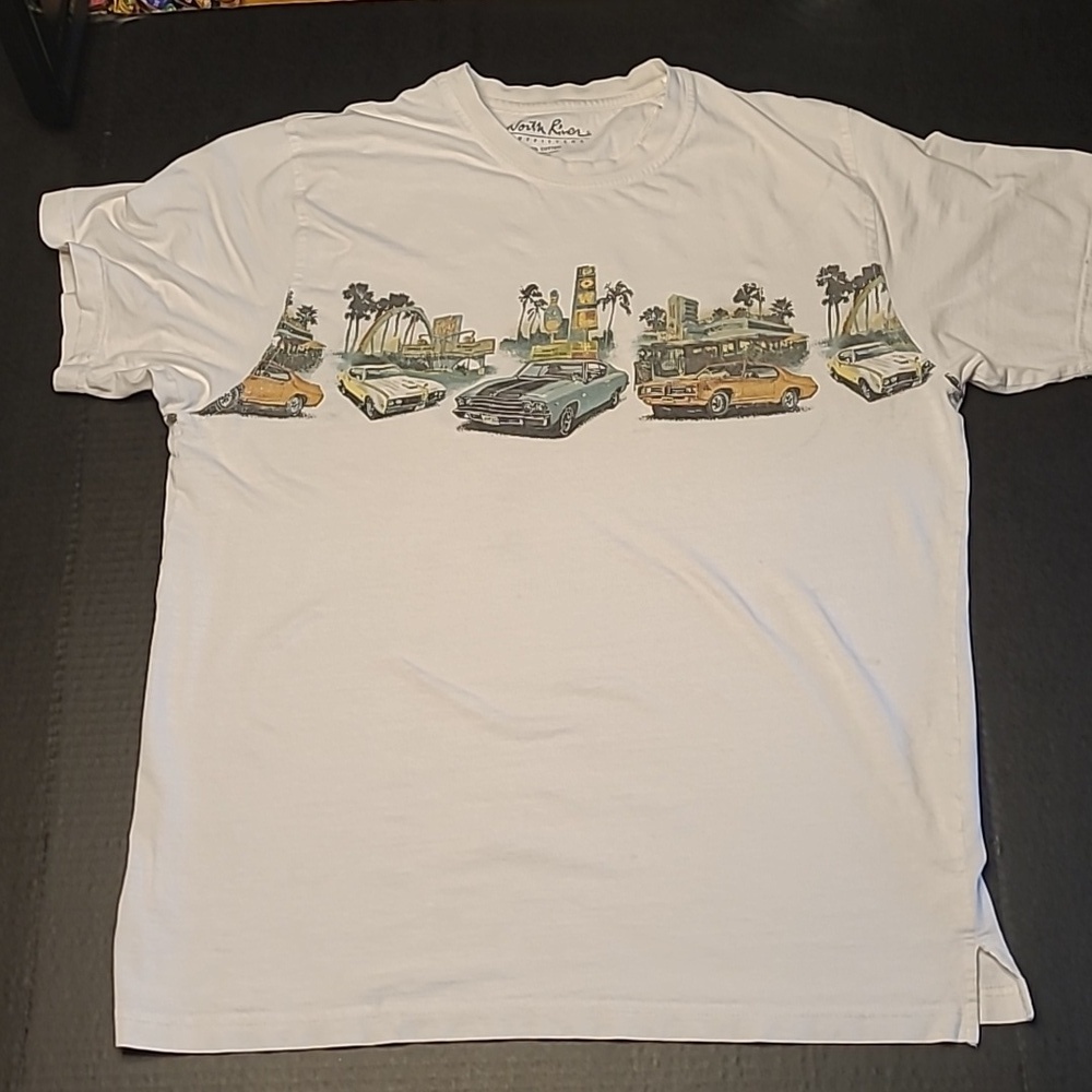 North River Clothing Classic American Muscle Printed Shirt Large
